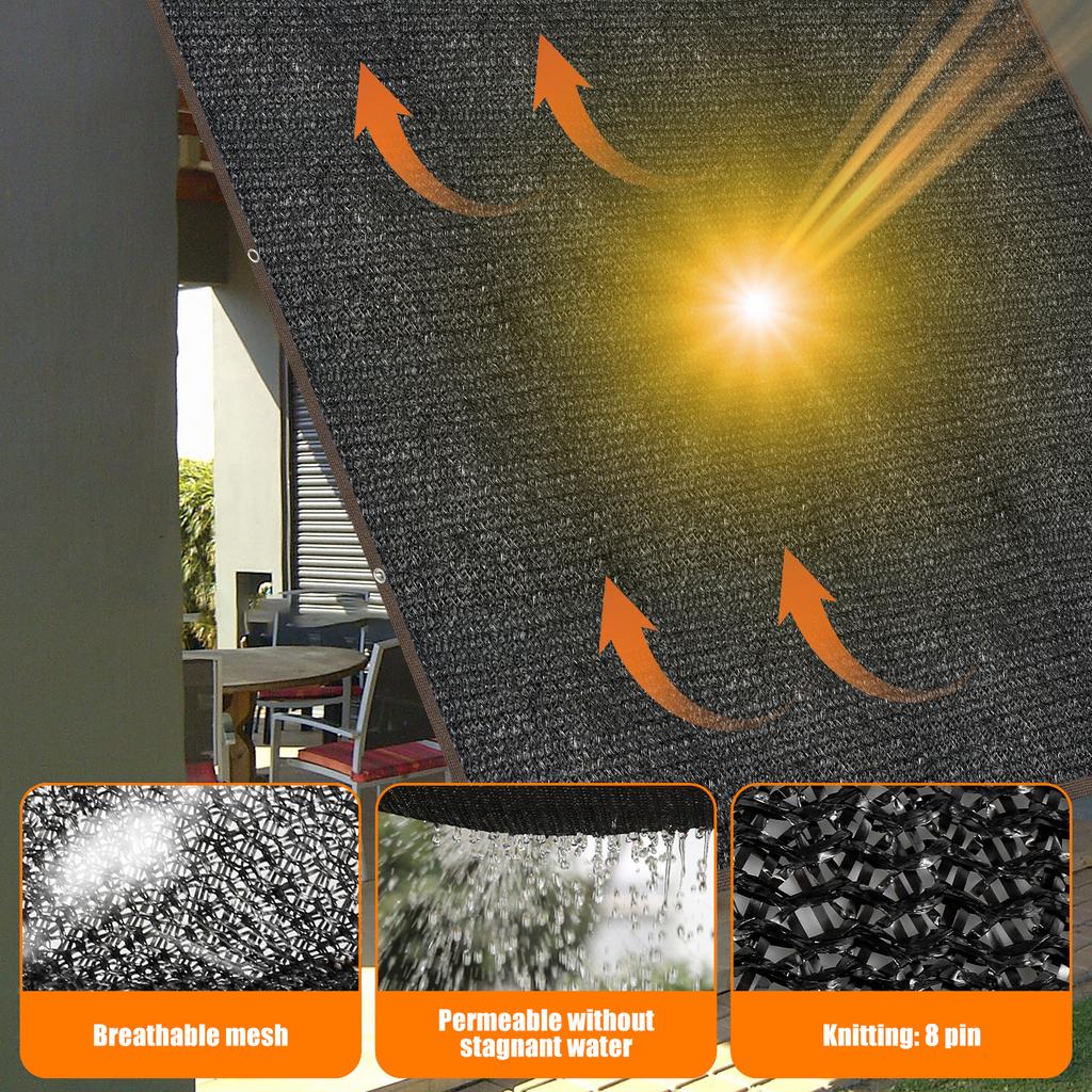 2/4/6M Shade Cloth Outdoor Sun Shade Net 85% UV Protection Stretchable Mesh Garden Terrace Gazebo Sunblock Canopy