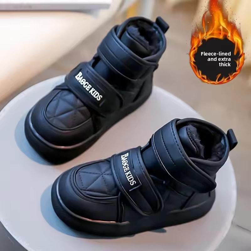 Children's Shoes Winter New Boys' Casual Plush Thick Warm Boots Girls' Anti Slip Snow Boots 4-15 Years Old Comfortable