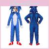 Sonic The Hedgehog Child's Deluxe Costume Jumpsuit For Halloween Cosplay