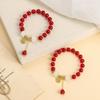 1Pcs Charm Talismans Jewelry Red Natural Jade Beads Bracelet Luxury Gemstone Accessories  Gifts For Women