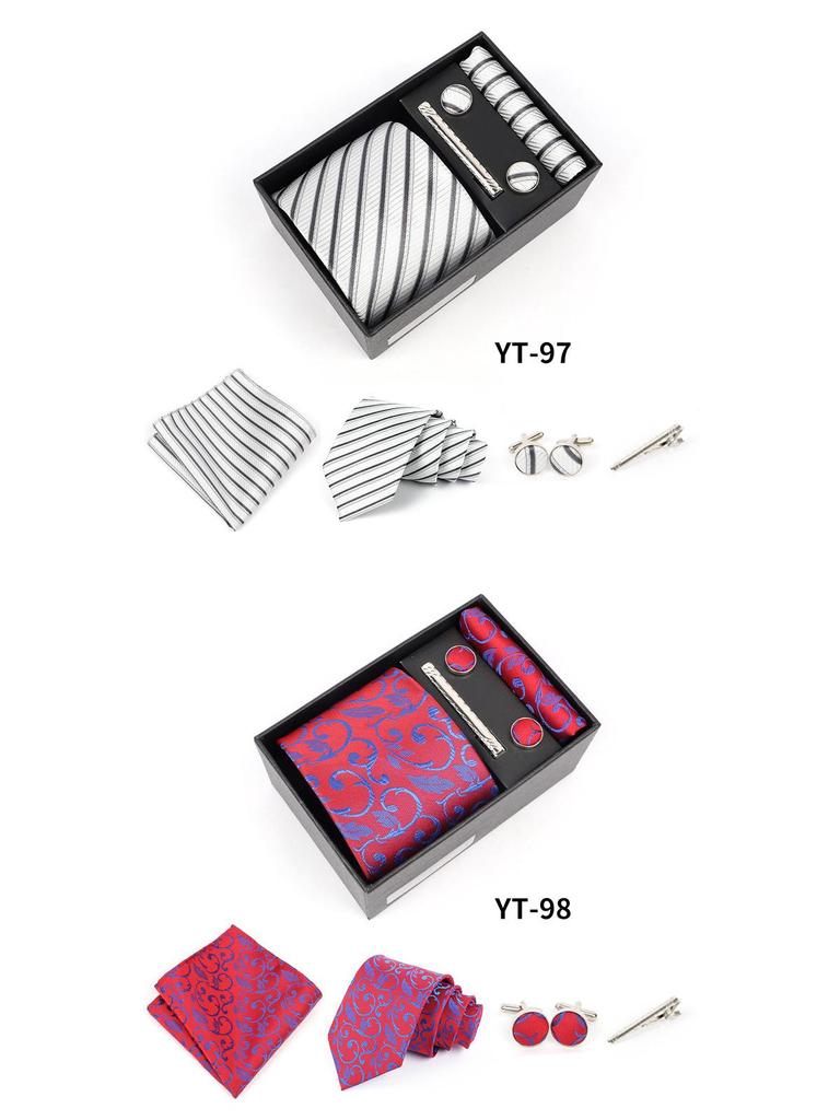 Luxury Men's Tie Gift Box with High-End Jacquard Embroidery