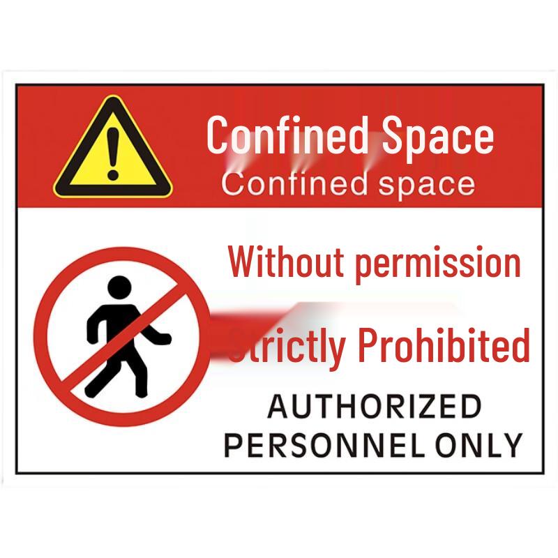 Restricted Space No Entry Warning Sign