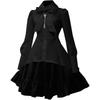 Lapel Shirt, Skirt Cosplay Waist Irregular Skirt Color Retro Skirt