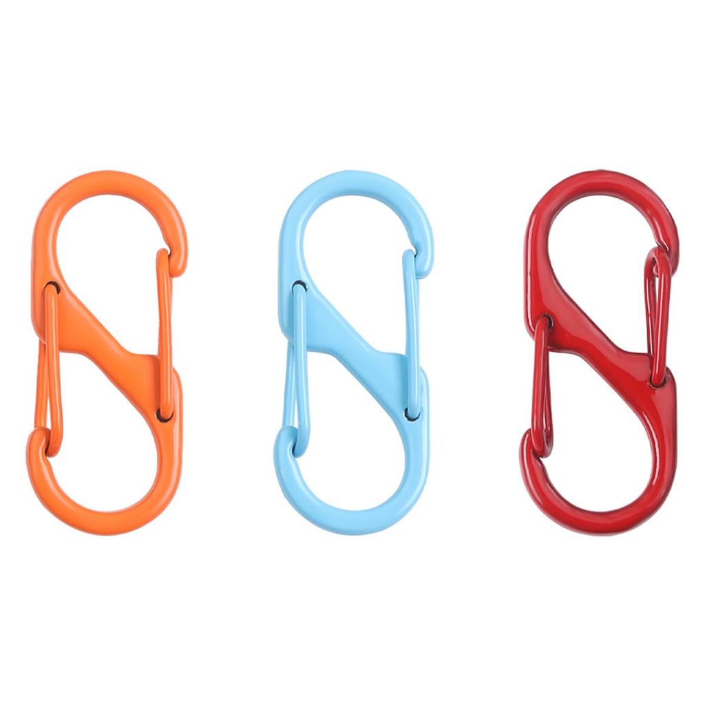 4-50Pcs Alloy+Iron Spray Paint Double S Buckle Clasps For Key Bag Accessories