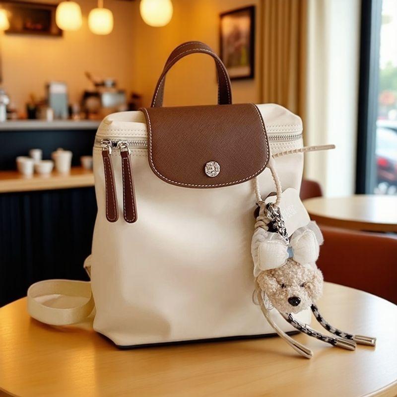 

South Wind Tide Pop Park Backpack Bags Women s 2025 New Arrival Large Capacity Commuter Hand-Carrying Bag Small Casual Backpack Bag Beige White