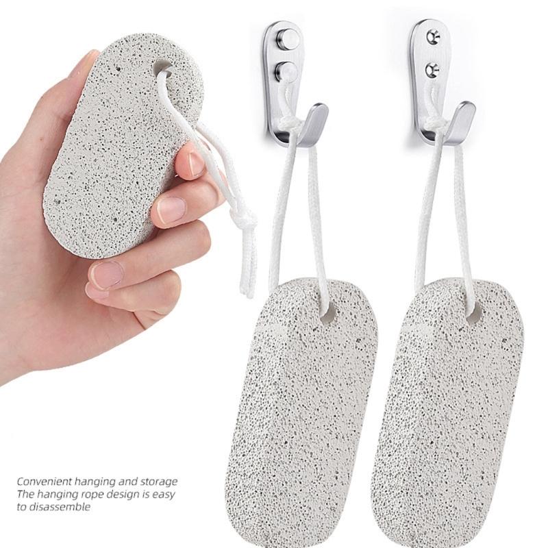 4 Stück Bimssteine zur Fußexfoliation Ergonomischer Griff und Langlebigkeit Seil Effektive Entfernung abgestorbener Haut