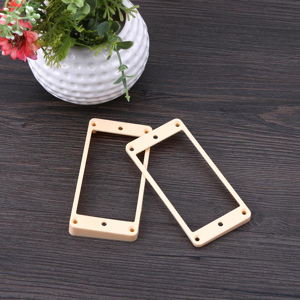 2pcs Curved Neck & Bridge Pickup Frames Set Bridge Neck Pickups Cover Frame Humbucker Pickups Frame for LP Electric Guitar