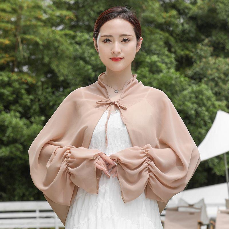 

Весна и Лето Женские Солнцезащитные Рукава-Оверсливы Перчатки Оверсливы Оверсливы Вождение Шифоновая Накидка Шаль для Кондиционирования Pure coffee((With a set of fingers)) One size