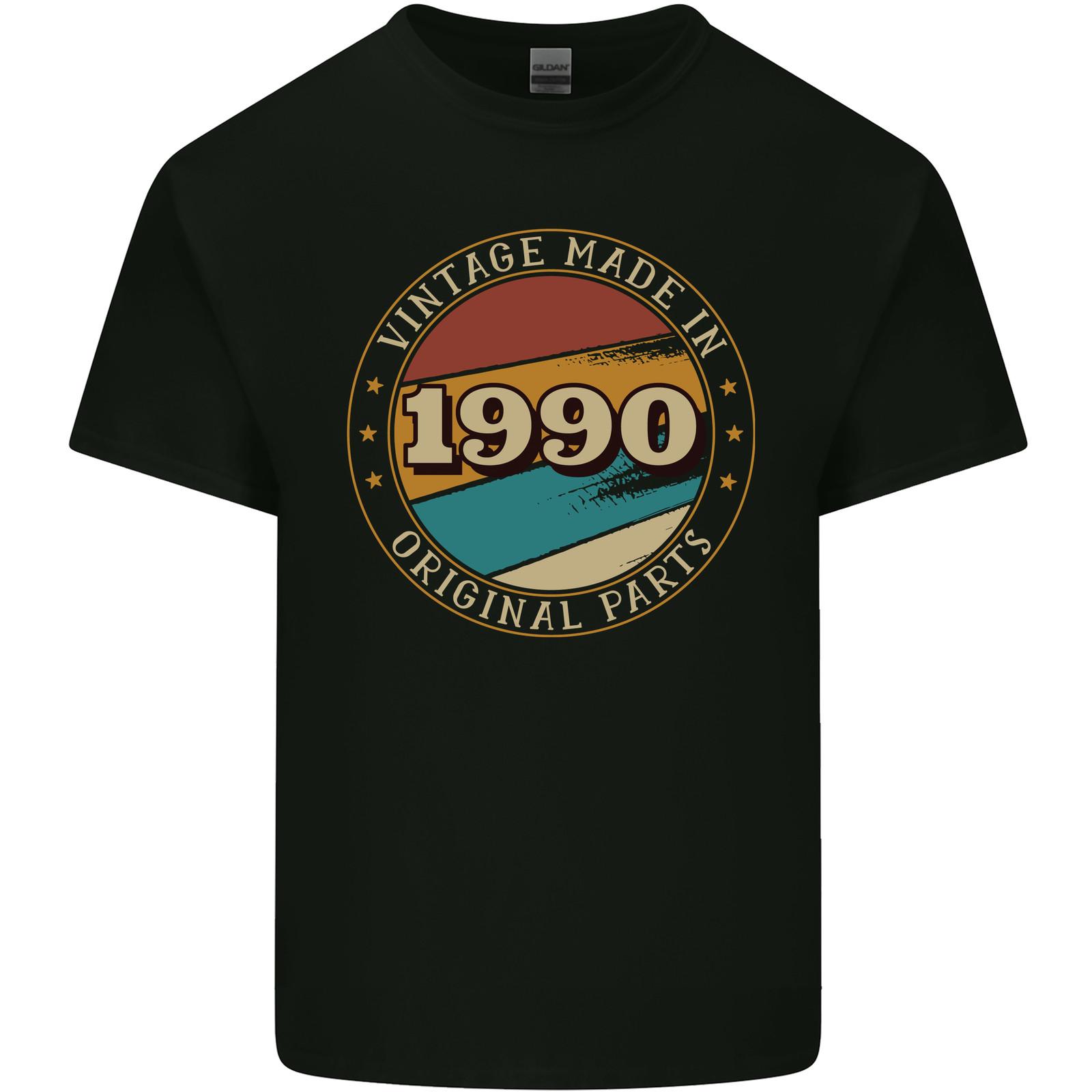

35th Birthday Vintage Made In 1990 Mens Light Cotton T-Shirt Mens Womens Tees Top S