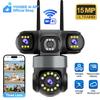 YOOSEE Ai APP Cameră Exterior Impermeabilă HD 6MP WIFI IP CCTV Viziune Nocturnă Interfon Bidirecțional Cameră Inteligentă PIR Urmărire Mobilă Cameră cu Trei Lentile