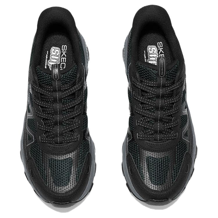 Skechers Outdoor Mens Mesh Comfortable Soft Slip-Resistant Durable Low-Top Hiking Shoes Men Hiking Shoes Black 237867-BKCC