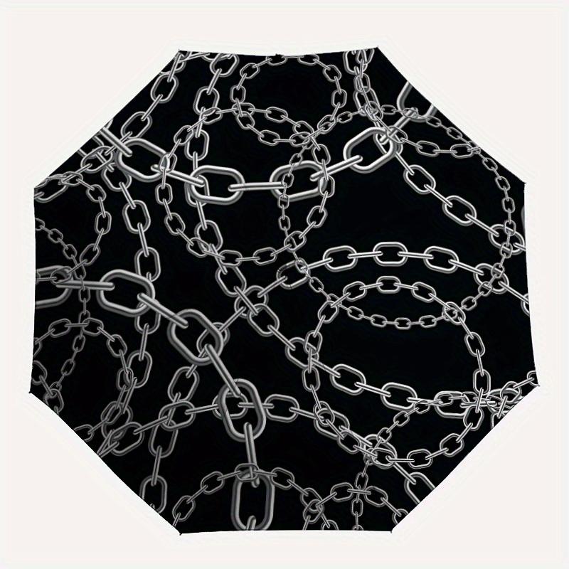 

1pc Metal Chains Automatic Open/close Folding Umbrella, Compact Portable Travel Umbrella,Cute Umbrella, Durable Construction yy250804050