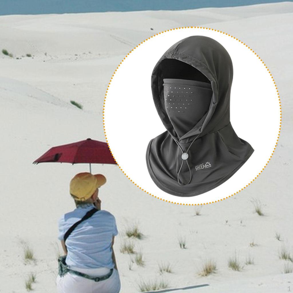 Hooded Balaclava, Lightweight, Neck Gaiter, Full Head for Outdoor Activities,