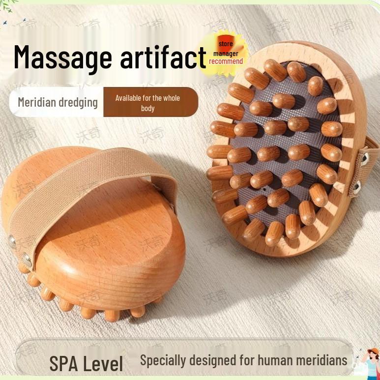 Sandalwood Massage Comb - Portable Wooden Scalp & Meridians Care, Engraved LOGO, Ideal Health Companion Gift