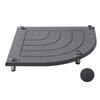 Water Absorbing Stone Tray with Metal Feet Fan Shaped Quick Drying Diatomite Sink Tray for Bathroom Counter Fan Shaped