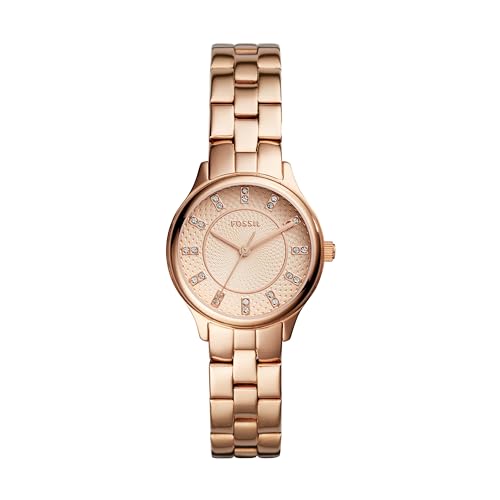 MODERN SOPHISTICATE Three-Hand Rose Gold Tone Stainless Steel Watch
