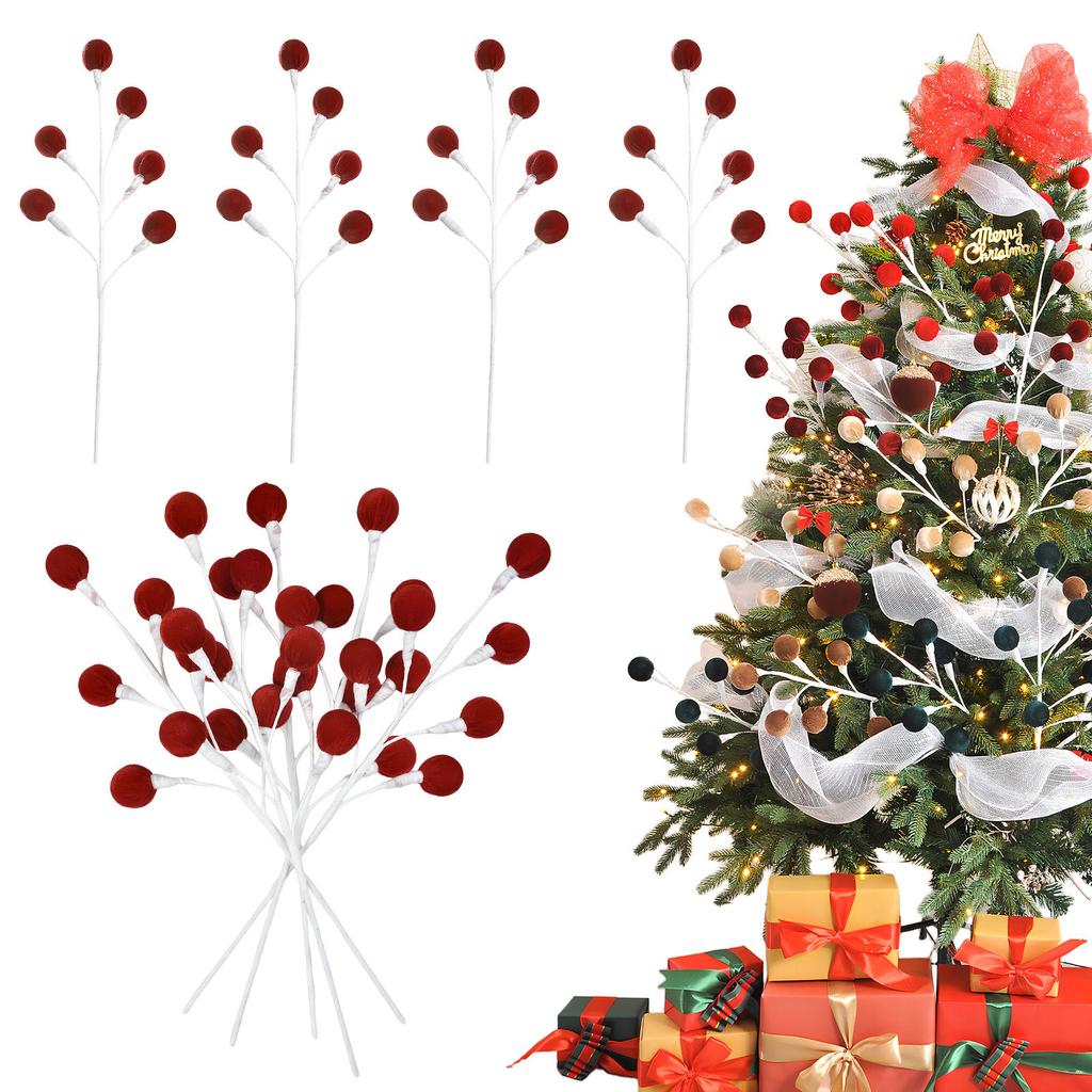 Christmas Decorations, Plush Candi, Christmas Tree Cuttings, Simulated Christmas Flowers, Christmas Tree Accessories