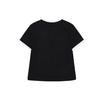 Fila Fusion Slim Fit Sports Casual Knit Short Sleeve T-Shirt Women Tops Black T11W332105FBK