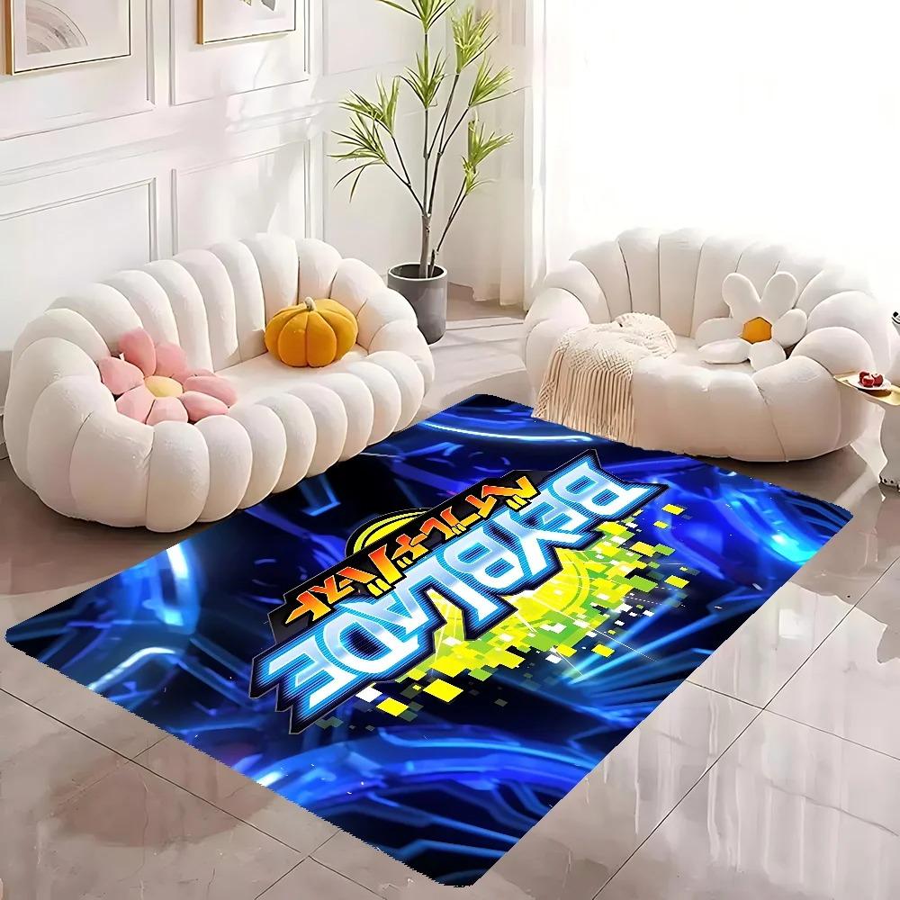  B-Beyblade X Logo Room Mats INS Style Soft Bedroom Floor House Laundry Room Mat Anti-skid Household Carpets