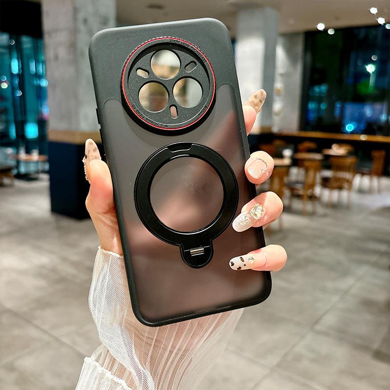For Realme 14 Pro Plus TUP Material Lens Full Protection Bracket Magnetic Drop Resistant Phone Case CMDLKZJ