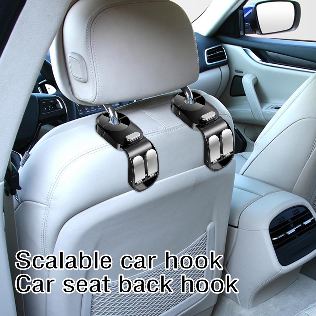 Retractable Car Seat Back Hooks, Small Hooks For Front And Rear Seats, Storage