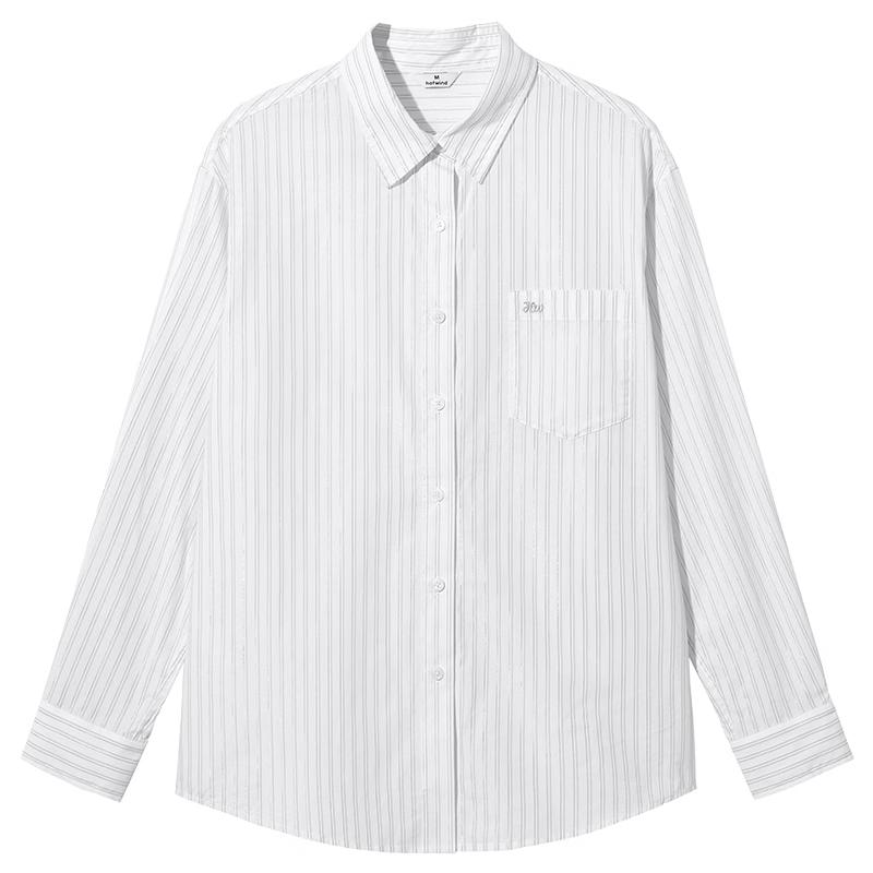 Hotwind Women s Striped Loose Fit Long Sleeve Shirt L