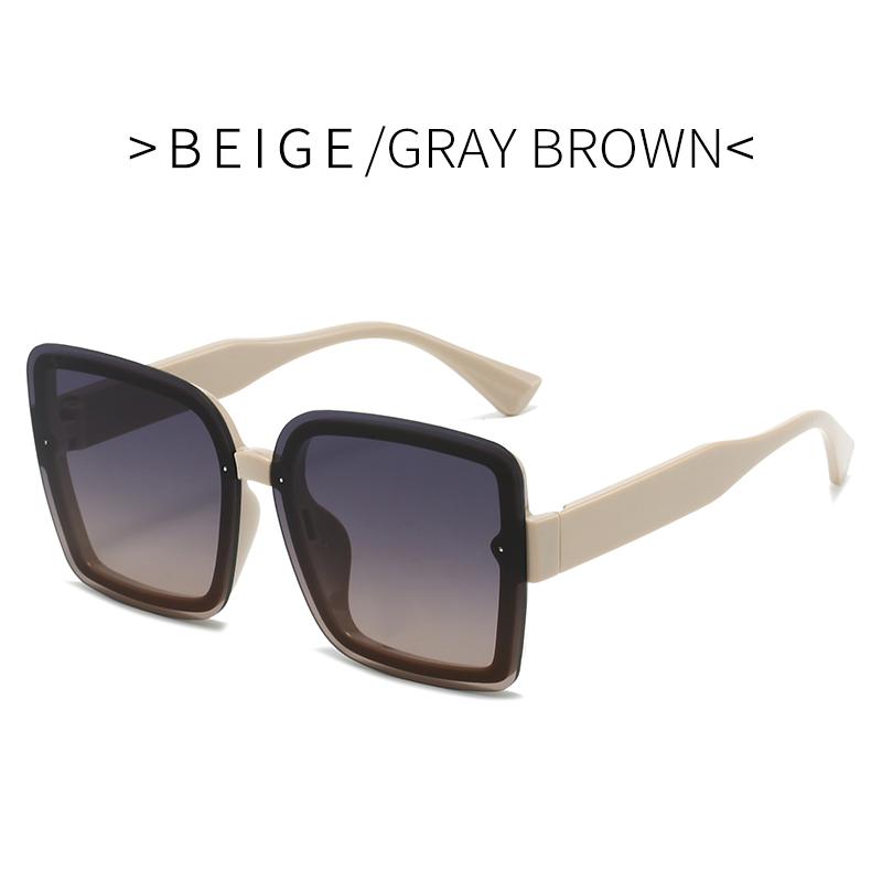 Vintage Big Frame Square Sunglasses Fashion High Quality Women Men Luxury Brand Sun Glasses Retro Gradient Lady Shades UV400