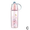 Drinking Cup Large Capacity Portable Cartoon Cool Down Moist Outdoor 600ML Cup Keep Mist Water Water Spray Bottle Supply C0C8