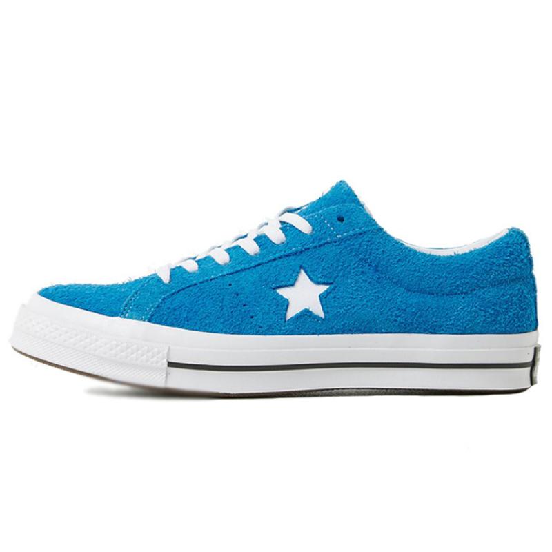 

Converse One Star Vintage Suede Low Top Blue Hero Low Top Board Shoes Unisex Blue and White 35