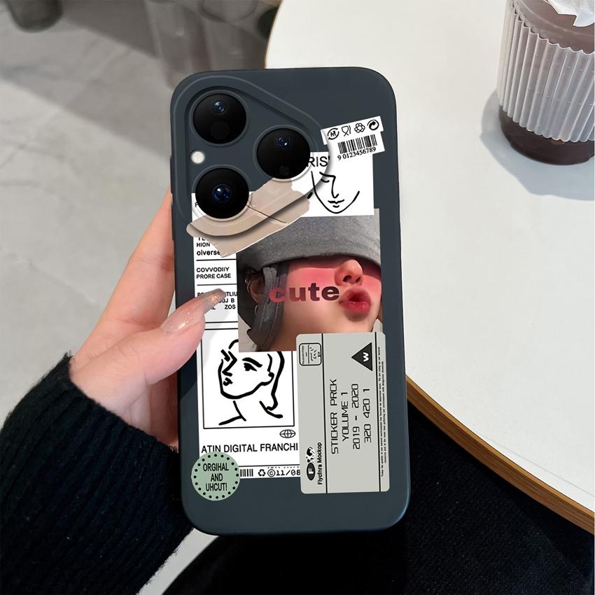For Huawei Nova Y61 Y70 Y72 Y90 4E 5T 6 7 8 9 SE Pura 80 Pro Phone Case Cool Girls Pattern Screen Protector Anti Slip Shell For Huawei Silicone Casing