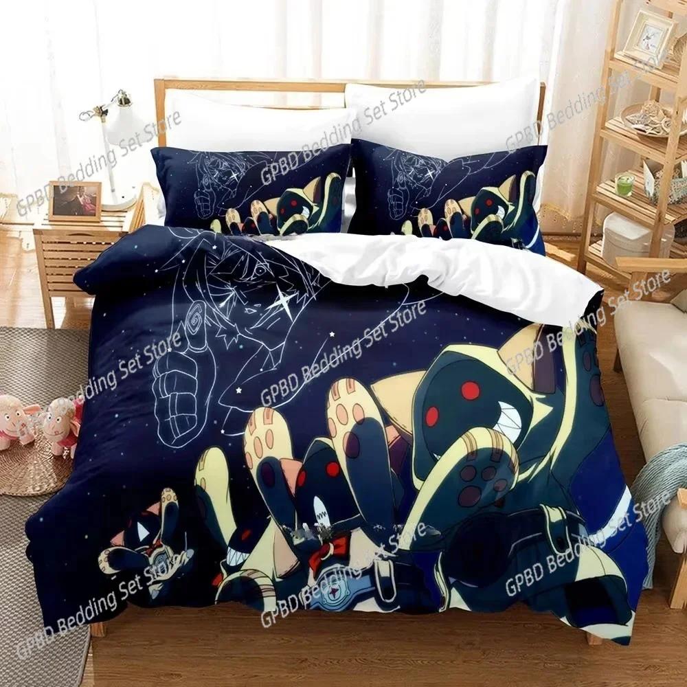 New Personality 3D Printed Anime Blazblue Bedding Set Cartoons Three-piece Set Adult Kid Bedroom Duvet Cover Sets Home Textiles