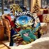 Custom Name Personalized Saint Seiya Print Blanket, Home Decor, Bedroom, Sofa, Camping, Couch, Gifts for Birthday Christmas