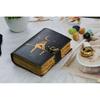 Handcrafted Leather Witch Journal – Vintage Spell Book with Gold Witch Design, Deckle Edge Paper, Grimoire Diary for Spells and Rituals