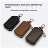 PU Leather Zipper Key Organizer for Men and Women Perfect for Daily Car Key Management