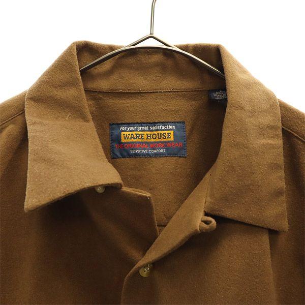 WAREHOUSE Long sleeve shirt L Brown Men's Used