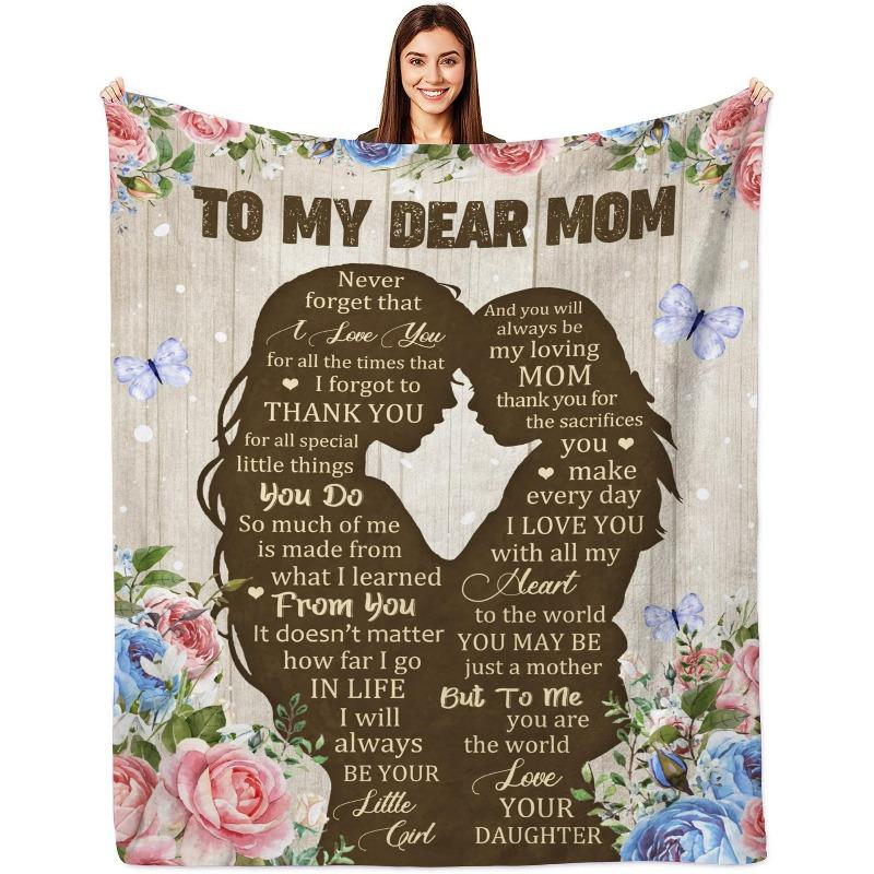 Blanket Flannel Cover Blanket Gift Blanket for Mom and Grandmother Birthday Christmas and New Year Gifts