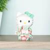 Hello Kitty Hello Hello Toko Wooden Beckoning Kakinuma Doll (standing) [Green] Kitty, Kitty, Kitty, Doll, Kakinuma, Doll, Cat,