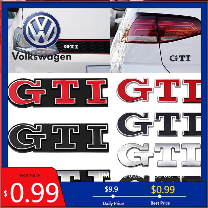 BRK1 VW 2026 Heißes Auto Frontgrill Abzeichen Emblem Heckklappe Aufkleber 3D Metall Logo Für Volkswagen VW GTI Polo Golf 4 5 6 7 MK2 MK3 MK4 M kp2