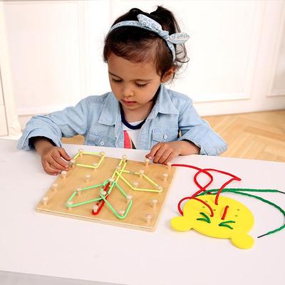 Changeable Shape Lacing Board: Multifunctional Educational Toy for 3+ Years