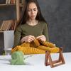 Wooden Yarn Ball Holder - Horizontal Spinning Rack for Crochet & Knitting. Perfect Gift for Crafters & DIY Enthusiasts.