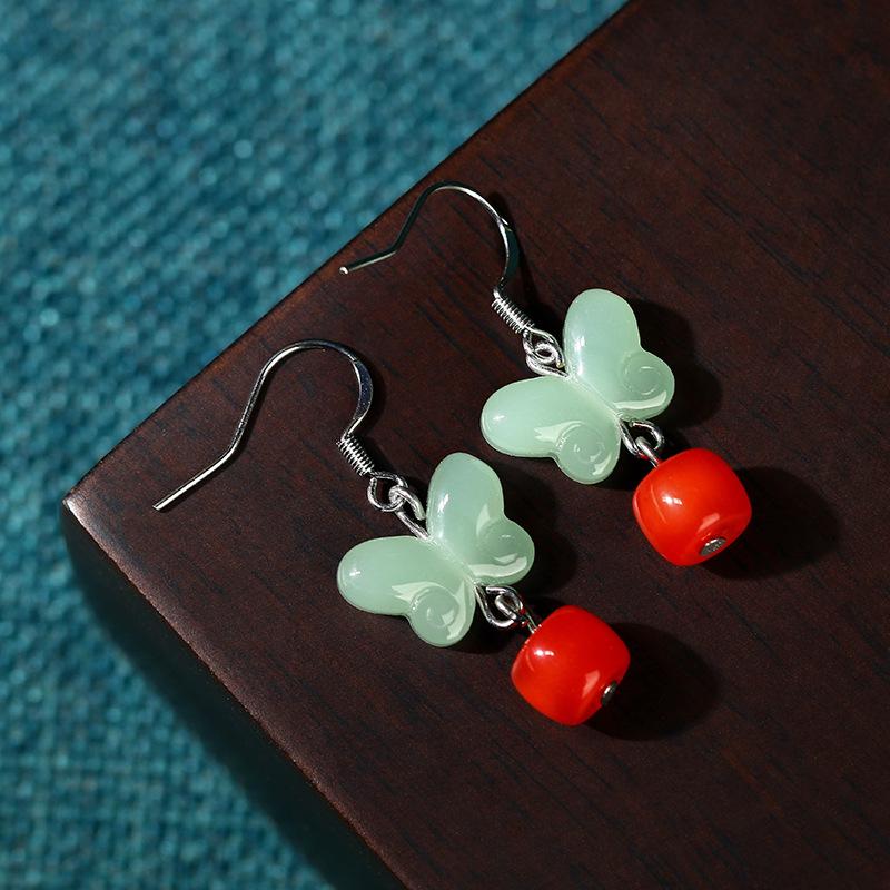 Zarif Retro Song Hanedanlığı Peri Kelebek Küpeler