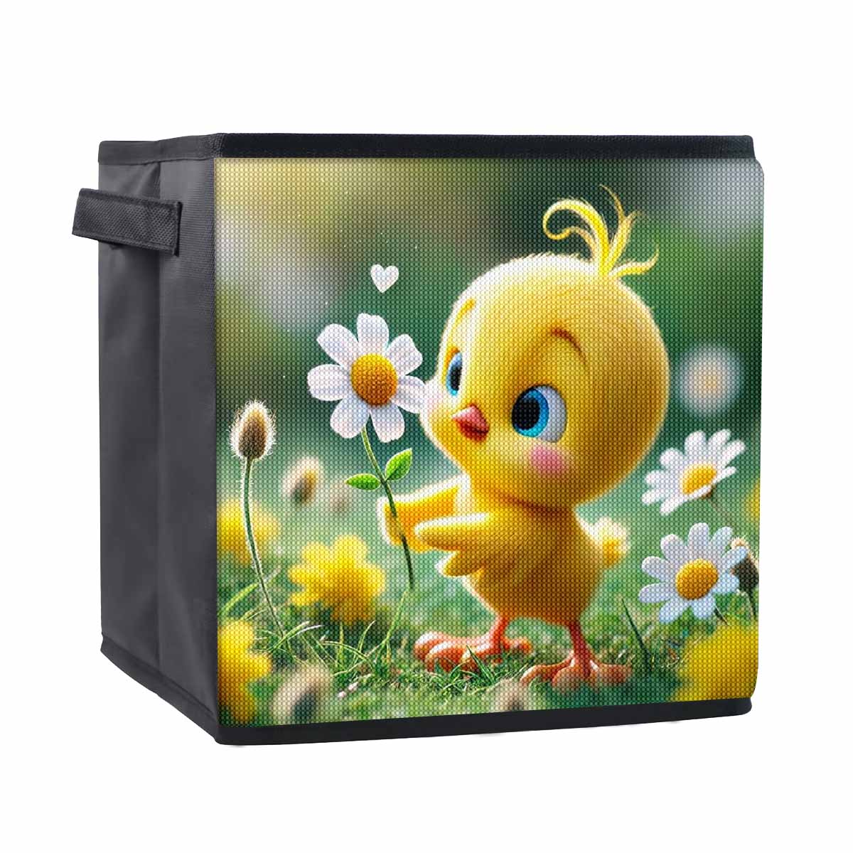 

Little Yellow Chicken and Flower 5D Diamond Painting Storage Basket Full Round Drill Mosaic Diamond Embroidery Cross Stitch Kits Home Decor Home Decor 25cmx25cm