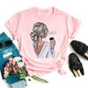 Women T Shirt Fashion Casual Female Print Shirt Loose Women Oneck Tops Harajuku 90s Girls Kawaii T Shirt Korean Style Clothes