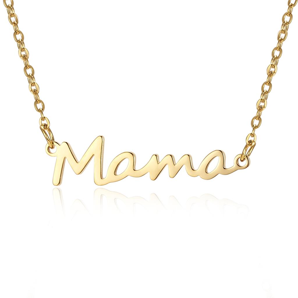 Mother's Day Mama Letter Pendant Necklace For Women Simple Love Mom Clavicle Chain Personality Mama Choker Family Party Jewelry