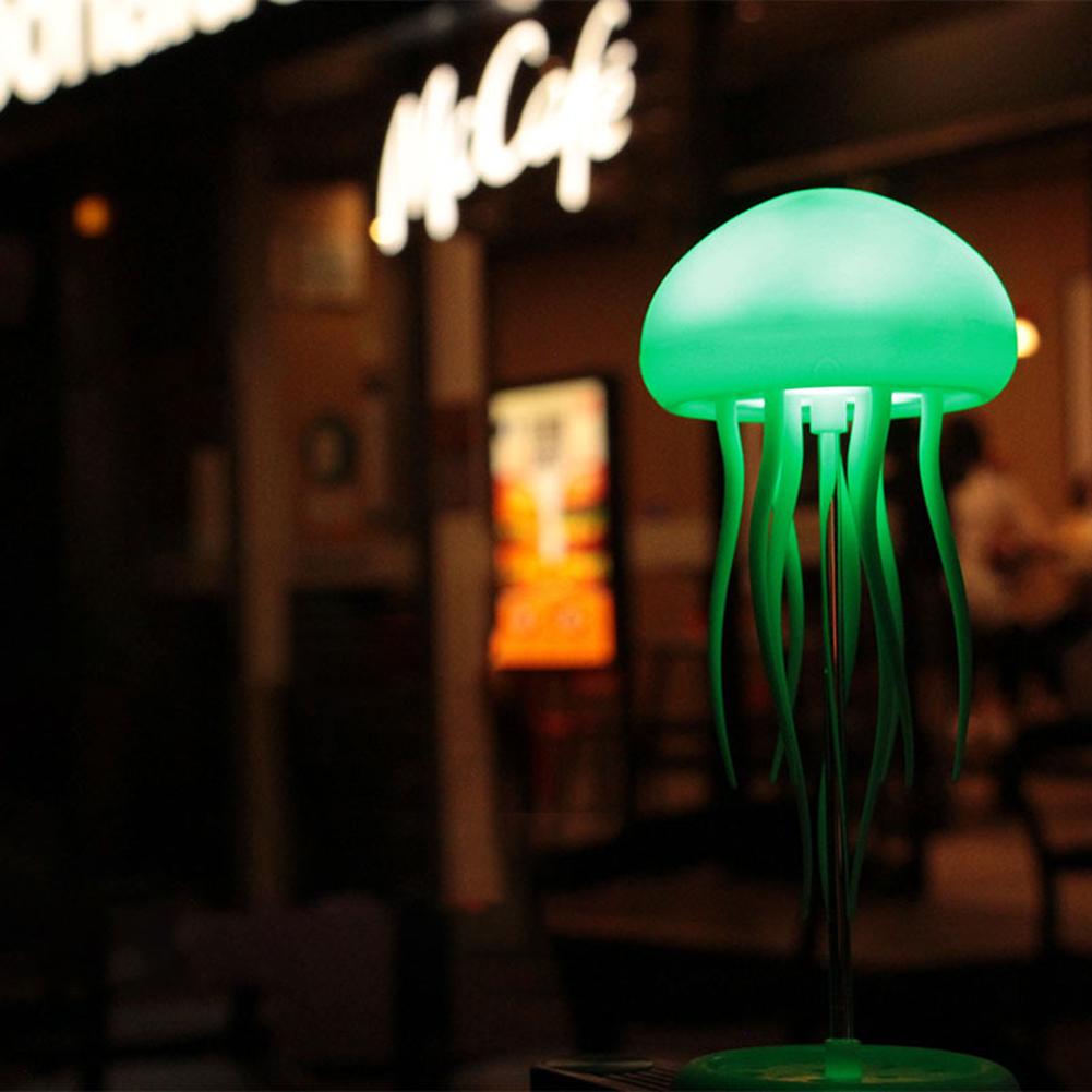 Jellyfish Night Light RGB Adjustable Color Voice Control Sleeping Nightlights For Room LED Night Lamp for Bedroom Bedside Lamp