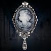 Head Design Crystal Rhinestones Brooches Crystal Rhinestones Gothic Brooches  Women's Accessories