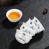 White Porcelain Tea Cup Household Chinese Style Tea Cup Meilan Bamboo Chrysanthemum Tea Cup Kung Fu Teaset Drinking Utensils