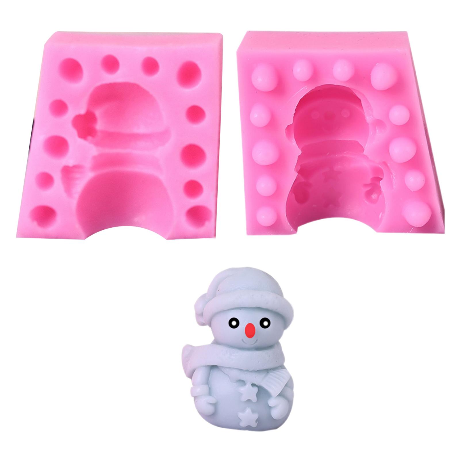 

Christmas Snowman Silicone Molds Christmas Candle Silicone Molds for Candle Soap Gypsum Decoration Epoxy Resin Molds 1