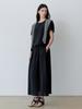 LE STUDIO Puff Blouse + Easy Skirt Set (Bk)