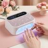 168W Sparkling Rhinestones Curing Lamp with 3 Timers Setting LED Nail Lamp for 3D Nails Art Acrylic Builder Salon Home Use